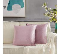 GIGIZAZA Housse de Coussin 40x40cm Canapé en Velours Décoration Chambre Taie d'oreiller Sofa Salon 2 pièces Blush Rose