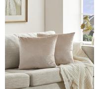 GIGIZAZA Housse de Coussin 60x60 cm Canapé en Velours Décoration Chambre Taie d'oreiller Sofa Salon 2 pièces Champagne
