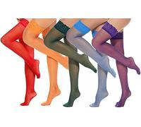 gigkik Bas de cuisse en silicone transparent, 15D 5 Arc-en-ciel, taille unique