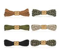 Gigmeta 60 m/198 ft de Paracorde 4 mm, Corde 100% Nylon Pouvant Supporter Jusqu'à 250 kg, Paracorde pour Le Camping, Les Activités de Plein Air, Laisse pour Chien, Collier, Bracelet