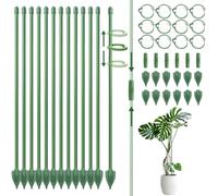 Gigmeta Lot de 12 Tuteurs pour Plantes, Tuteur réglable en Hauteur 33/66/99 cm, Support pour Plantes d'intérieur et d'extérieur