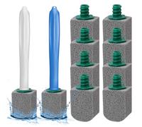 Gigmeta Nettoyant pour Toilettes en Pierre Ponce, Lot de 10 WC en Pierre Ponce avec 2 Poignées, pour Toilettes, Salles de Bains, Cuisines, Piscines, pour éliminer les Taches Tenaces