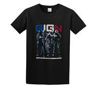 GIGN Gendarmerie Nationale Fitted Cottonpoly Personalized Round Collar Crazy Humor Spring Autumn Mens 100% Cotton Short Sleeve Tshirt Size XL