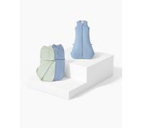 Gigoteuse 1,5 TOG & Emmaillotage facile 0-3 mois - Pack | Style emmaillotage: Sérénité | Taille de la gigoteuse: Grande (12-24 mois / 12-20 kg) | Style gigoteuse: Bleu