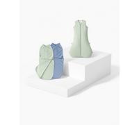 Gigoteuse 1,5 TOG & Emmaillotage facile 0-3 mois - Pack | Style emmaillotage: Sérénité | Taille de la gigoteuse: Grande (12-24 mois / 12-20 kg) | Style gigoteuse: Vert