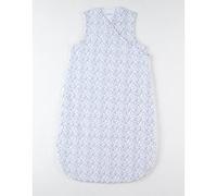 Gigoteuse 90 cm fleurie en jersey, écru/bleu clair