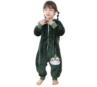 Gigoteuse a Pied avec Jambes Hiver Manches Longues Surpyjama Bebe Fille Garcon Enfant Turbulette Chaud Doublé Bebe Sac de Couchage Combinaison Hiver GrenouillèRe Unisexe 100 One-horned Dragon