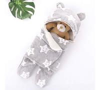 Gigoteuse bébé automne et hiver Cartoon Gigoteuse bébé épais imprimé corail polaire sac de couchage Camel cartoon five-pointed star Small (65X75cm)