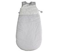 Gigoteuse bébé brodée en coton - celeste gris/blanc 6/18M