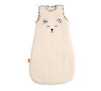 Gigoteuse bébé hiver en gaze de coton détails léopard ecru 0/6M
