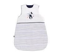 Gigoteuse bébé hiver naissance en double gaze de coton marinière - baby sailor blanc/bleu 1M(54CM)