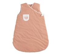 Gigoteuse bébé naissance en coton brodée - petit coeur rose TU