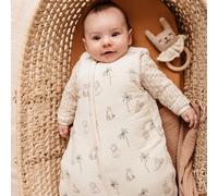 Candide Mini douillette 55 cm 0/3 mois blanc imprimé lange tigre