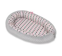 My Velinda – Gigoteuse Cocon pour bébé – Dessin Cœurs roses-noirs-gris – Gris