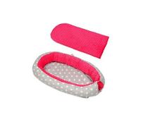 Gigoteuse cocon pois sur fond gris - rose