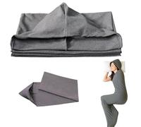 Gigoteuse de compression pour adultes - Couverture portable ultra légère pour thérapie par pression profonde et soulagement de l'anxiété, respirante pour adultes (gris, taille S, 140 x 35 cm)