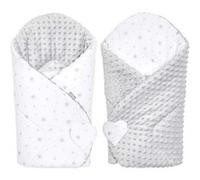 Gigoteuse d'emmaillotage minky réversible- STELLA - gris Multicolore G