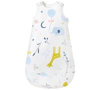 Gigoteuse d'hiver pour bébé - 2,5 Tog - 100% Coton - Différentes Tailles de la Naissance à l'âge de 18 Mois - Gigoteuse Toute l'année (Animaux Blancs, (6 à 12 Mois))