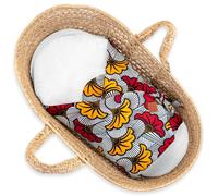 Gigoteuse emmaillotage coton wax rouge