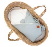 Couverture d'emmaillotage en lin vert de gris TU