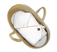 Couverture d'emmaillotage en gaze de coton jeanne blanc à pois or TU