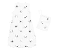 Gigoteuse en coton bio matière lange - chao chao blanc/noir 0/6M