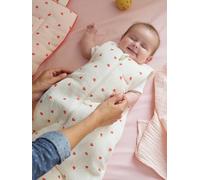 Gigoteuse en gaze de coton bio personnalisable MON CŒUR écru 18/36M