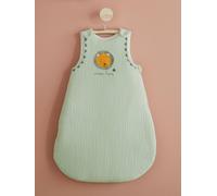 Gigoteuse en gaze de coton MON PETIT LION vert 6/18M