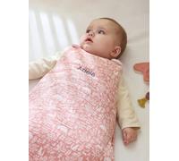 Gigoteuse en gaze de coton personnalisable DANS LES BOIS vieux rose 0/6M