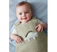 Gigoteuse en gaze de coton PETIT DINO kaki 0/6M