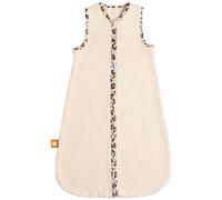 Gigoteuse bébé été en gaze de coton détails léopard ecru 0/6M