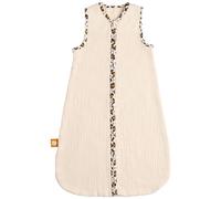 Gigoteuse bébé été en gaze de coton détails léopard ecru 0/6M