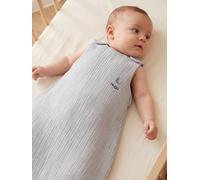 VERTBAUDET Gigoteuse été sans doublure en gaze de coton Bio* bleu grisé 0/6M