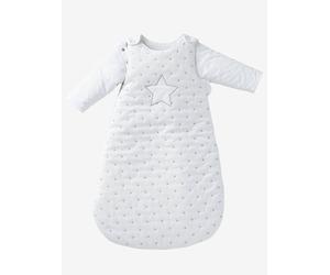 Gigoteuse hiver manches amovibles PLUIE D'ETOILES blanc 0/3M