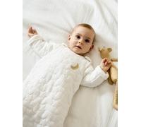 Gigoteuse quiltée manches amovibles en gaze de coton bio* NUITS DE RÊVE écru 6/18M