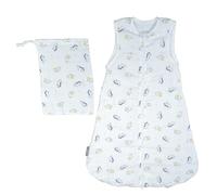 Gigoteuse lange été en coton bio - pluche et pompon blanc 0/6M