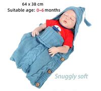 Gigoteuse légère en tricot pour bébé - Marque - Modèle - Bleu - 64*38cm - Convient aux 0-6 mois 0-6 mois