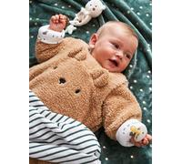 Gigoteuse manches amovibles en polaire Ours GREEN FOREST beige foncé 0/6M