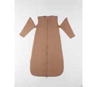 Gigoteuse manches amovibles jersey pointelle marron 0/6M