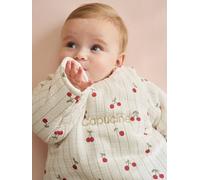 Gigoteuse manches amovibles personnalisable écru 6/18M(67/81)