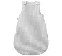 Gigoteuse ouatinée en gaze de coton rayé vert de gris (6-18 mois)