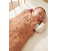 Gigoteuse personnalisable gaze de coton Bio JUNGLE marron imprimé 0/6M
