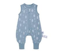 Gigoteuse pour bébé avec pieds - Tog 1,0 - Idéal pour le printemps et l'automne - Gigoteuse pour bébé - 100 % coton - Confort toute l'année pour votre tout-petit (feuilles, M/75-85 cm)