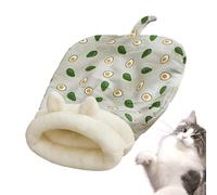 Gigoteuse pour chat - Lit pour chat - Lit pour chat - Caverne câline avec queue | Coussin chaud pour préserver le coussin chaud, tapis de lit, sac de couchage sans effort pour animaux de compagnie -