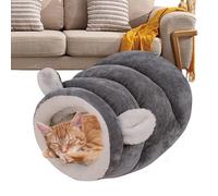 Gigoteuse pour chat - Nid en peluche chaude partiellement fermé - Pour la maison, chatons, hamsters, petits animaux, lapins, furets et hérissons par temps froid