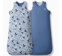 Gigoteuse réversible 4 saisons oiseaux 0-6 mois bleu 0/6M