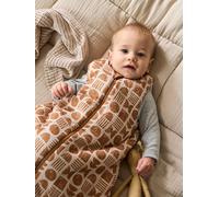 Gigoteuse réversible sans manches ouverture centrale ETHNIC beige imprimé 6/18M