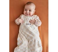 Gigoteuse sans manches ACHILLE personnalisable carreaux beige 0/6M