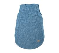 Gigoteuse sans manches en coton bio à pois en relief seashells bleu indigo 12/18M