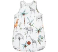 Couverture sans manches en coton Safari blanc 0-6 mois